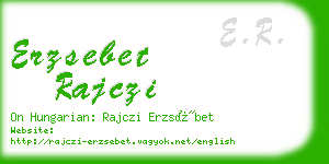 erzsebet rajczi business card